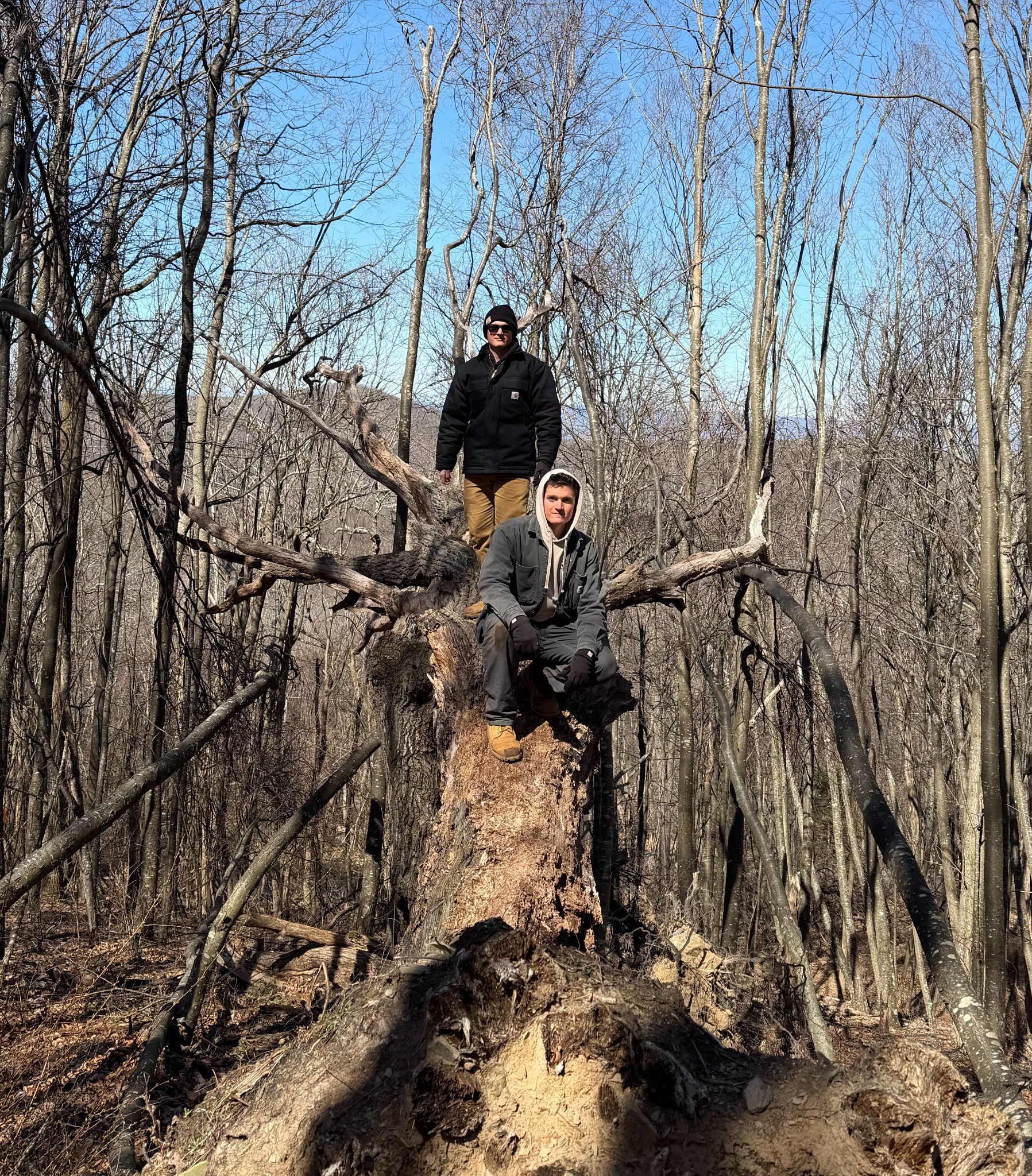 Ryan and Dennis at the Twin Ridge Retreats property